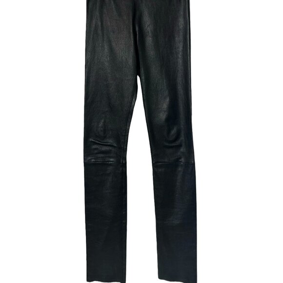 DROMe Black Lamb Leather Pants - Picture 1 of 2